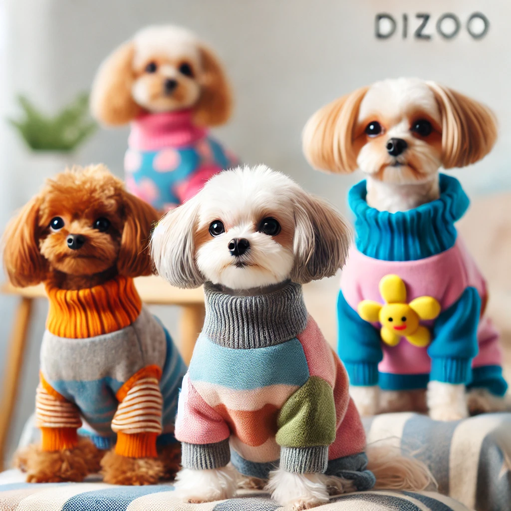 Perritos luciendo ropa artesanal Dizoo